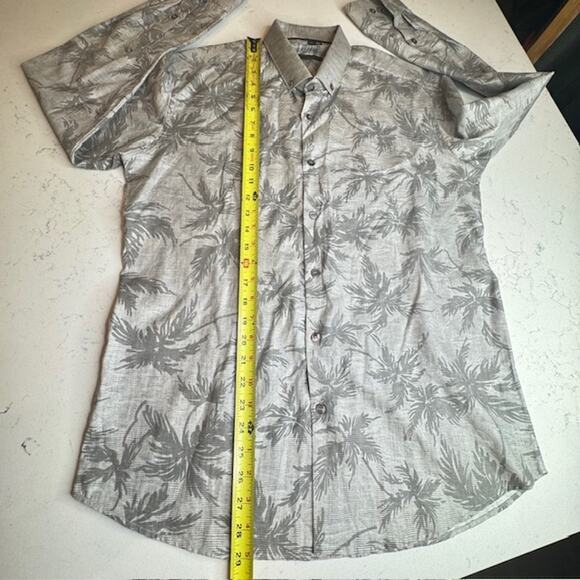 The Paribito Mens Kurta Sz Large Gray Collared Long Sleeve Button Down Shirt - Picture 10 of 11